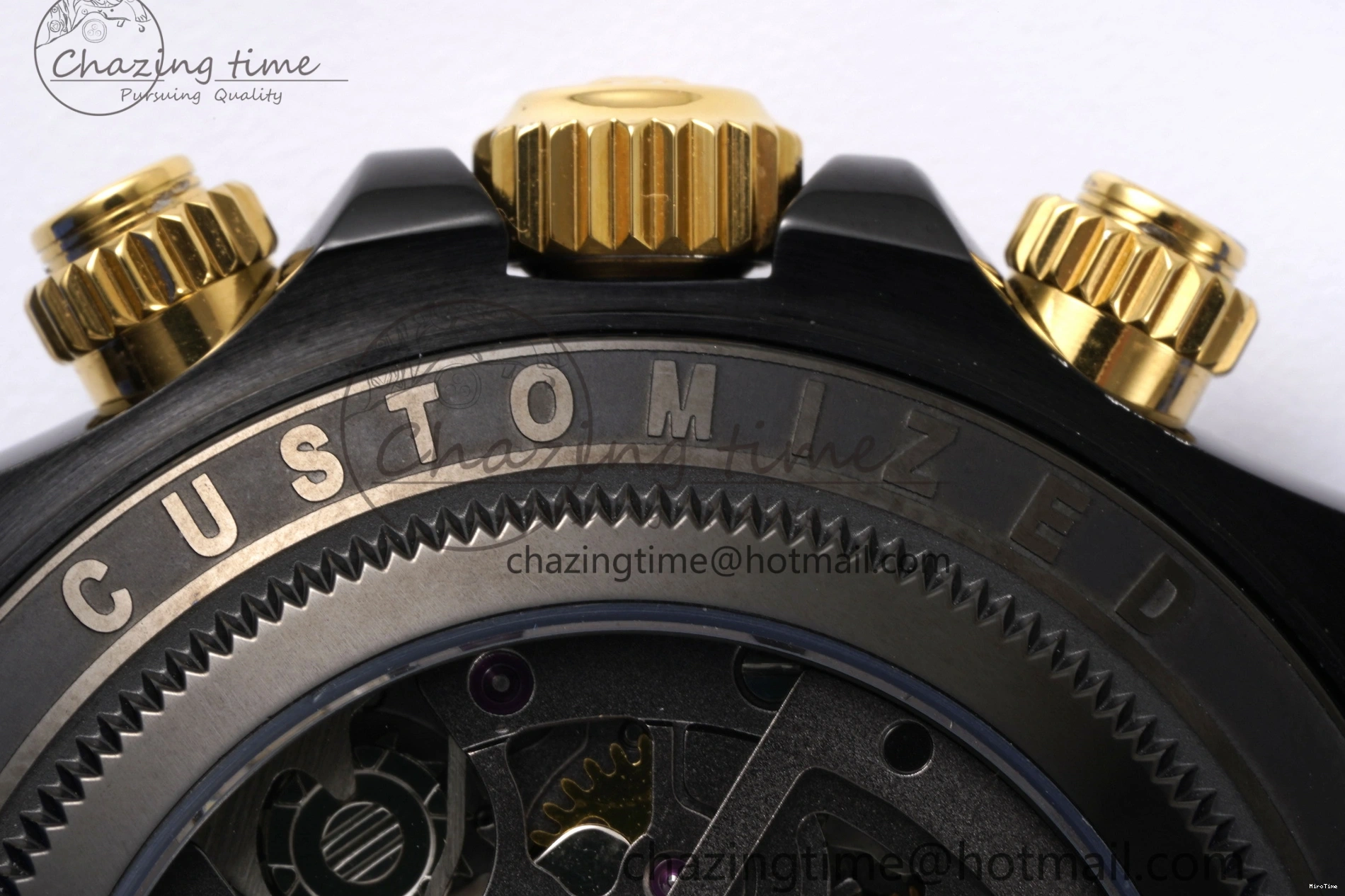 MiroTime 0213 Youthful Daytona PVD Carbon Bezel GETF Best Edition Skeleton Red Dial on Red Rubber Strap SA 1944